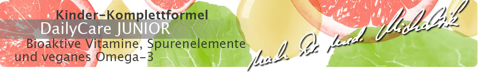 DailyCare Junior - Vitaminas bioactivas, Omega-3 vegano + oligoelementos y sustancias vegetales de alta calidad