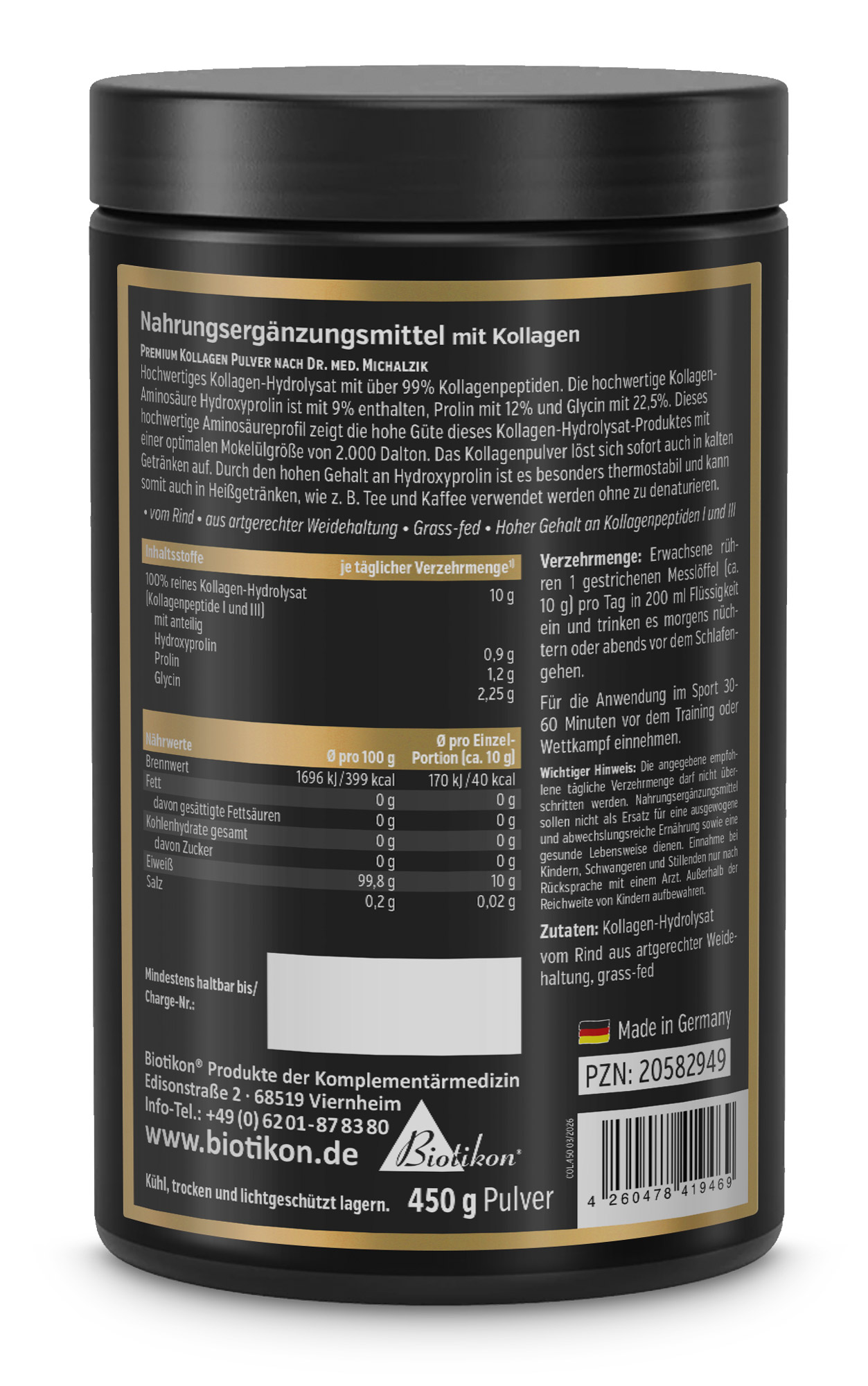 El polvo de hidrolizado de colágeno premium puede etiquetarse