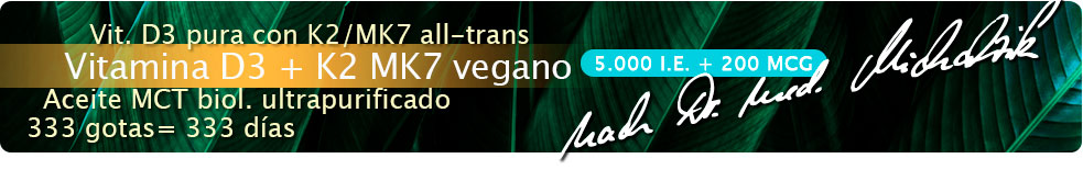 Vitamina D3 + K2 MK7 5.000 UI + 200 mcg gotas veganas