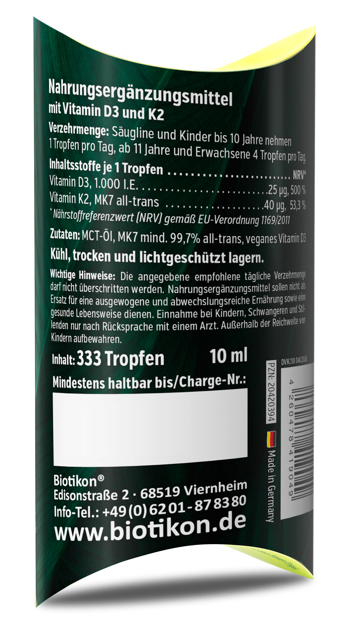 Vitamin D3 + K2 MK7, 1.000 I.U. + 40 MCG (10 ml)