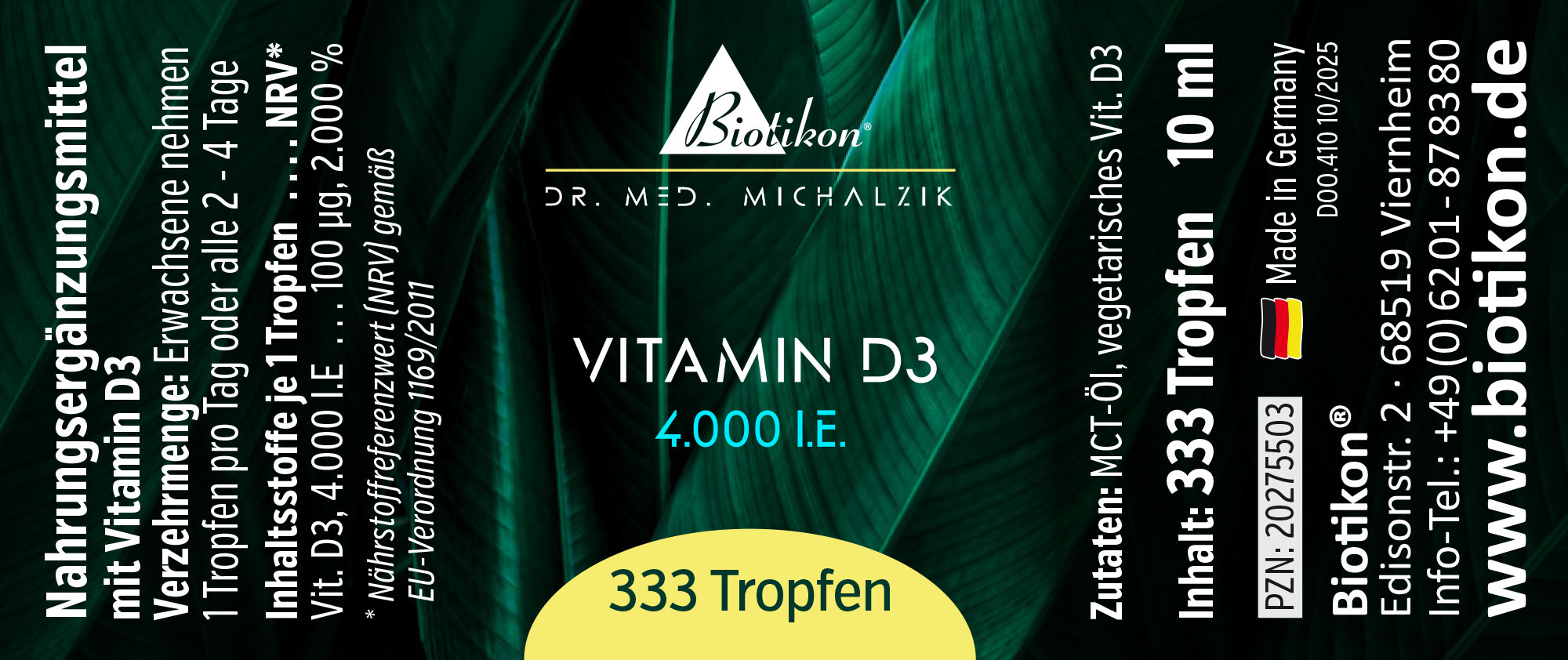 Vitamina D3 4000 UI etiqueta convencional Vitamina D3 4000 UI etiqueta convencional